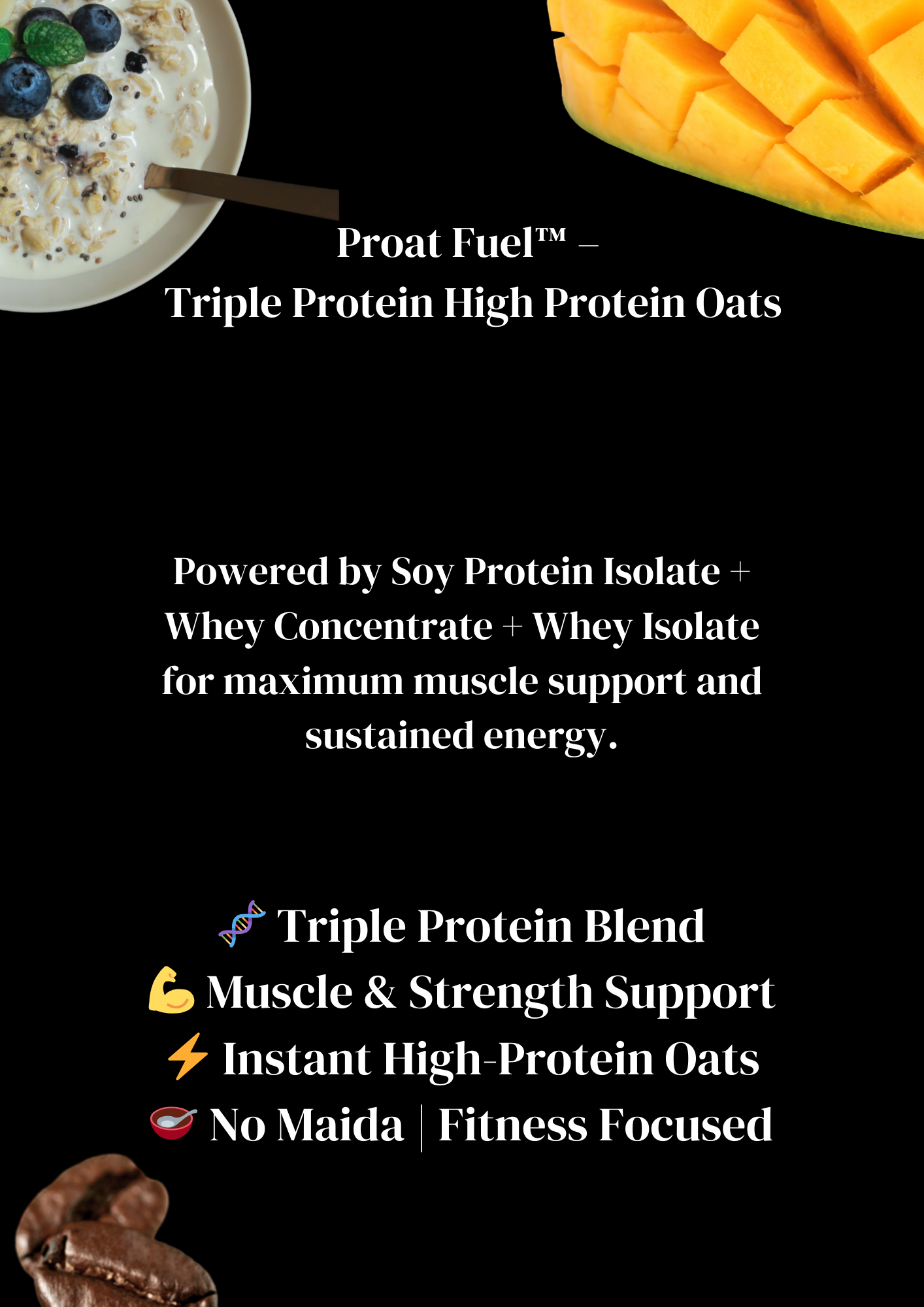 Proat Fuel – Pineapple Mango Instant Oats(1kg) - Image 4