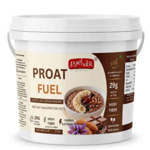“Pure Habit No Added Sugar Oats ( Chocolate Kesar Badam)– Healthy Energy With No Added Sugar.”(Sweetened with Stevia.)(1 kg)
