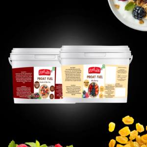 Pure Habit Proat Fuel Combo – Chocolate Seeds & Berries + Mix Berry Instant Protein Oats( 2 kg)No added sugar (Sweetened with Xylitol)