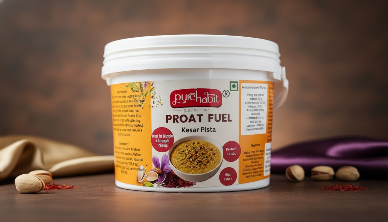 Proat Fuel – Kesar Pista Instant Oats(1kg) - Image 5